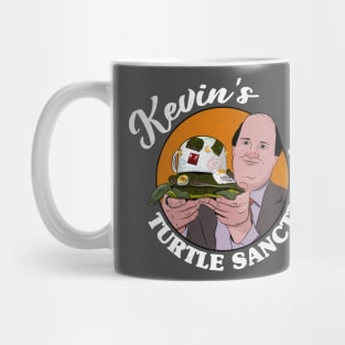 Kevin's Turtle Sanctuary (white text, distressed) Mug